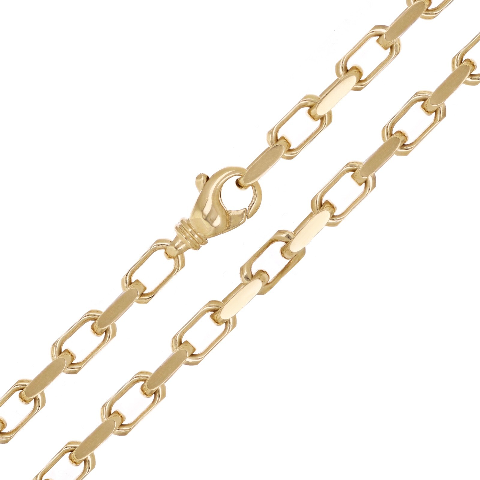 10k Yellow Gold Solid Handmade Link Anchor Chain Necklace 20″ 5.5mm 45 grams