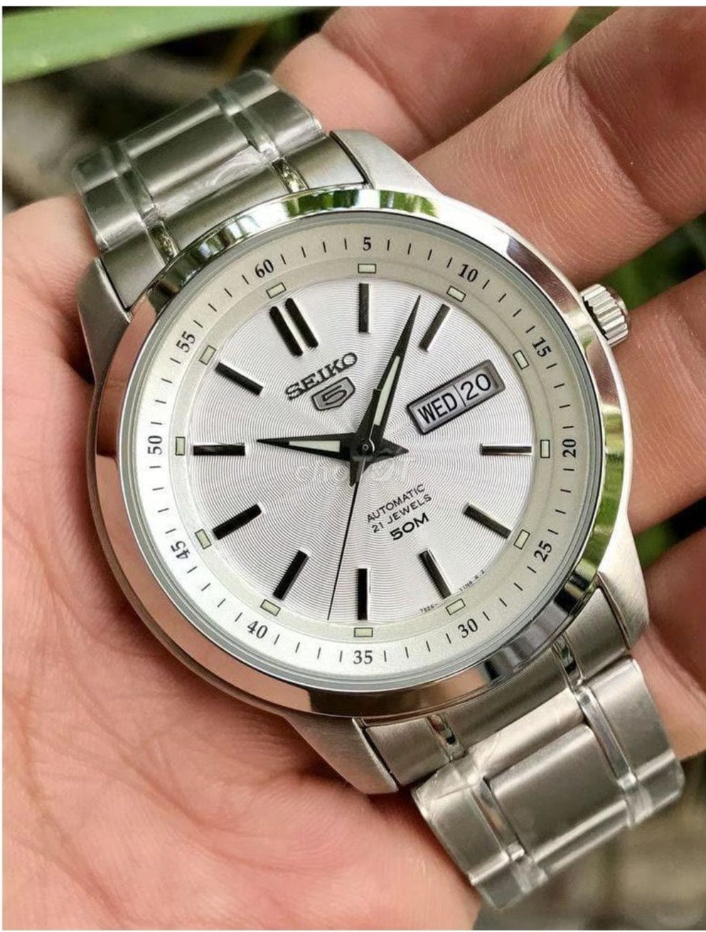 Seiko 5 Automatic SNKM83K1 White Dial 43mm New Full Set Men’s Watch