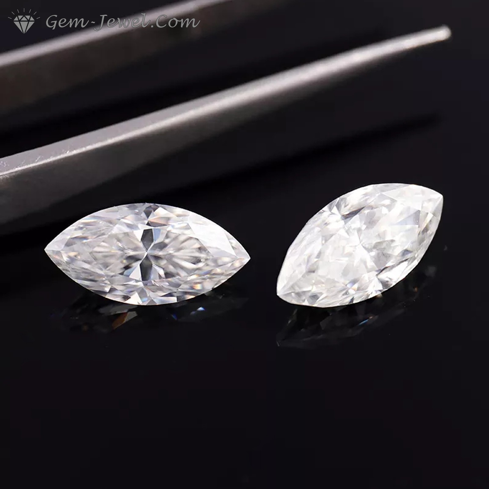 3×1.5 to 8×4 MM Colorless Marquise Cut Loose Moissanite, (0.04 to 0.47 Carat)