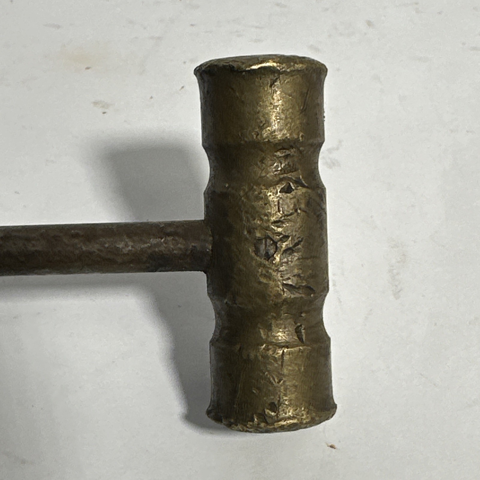 Vintage 8 Oz Brass Jeweler’s Hammer 8” Wood Handle Watchmaker Tool