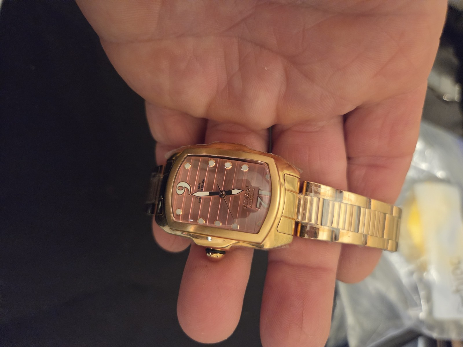 Invicta Lupah Women’s Quartz Analog Watch Gold SS Still In Plastic!Flawless!