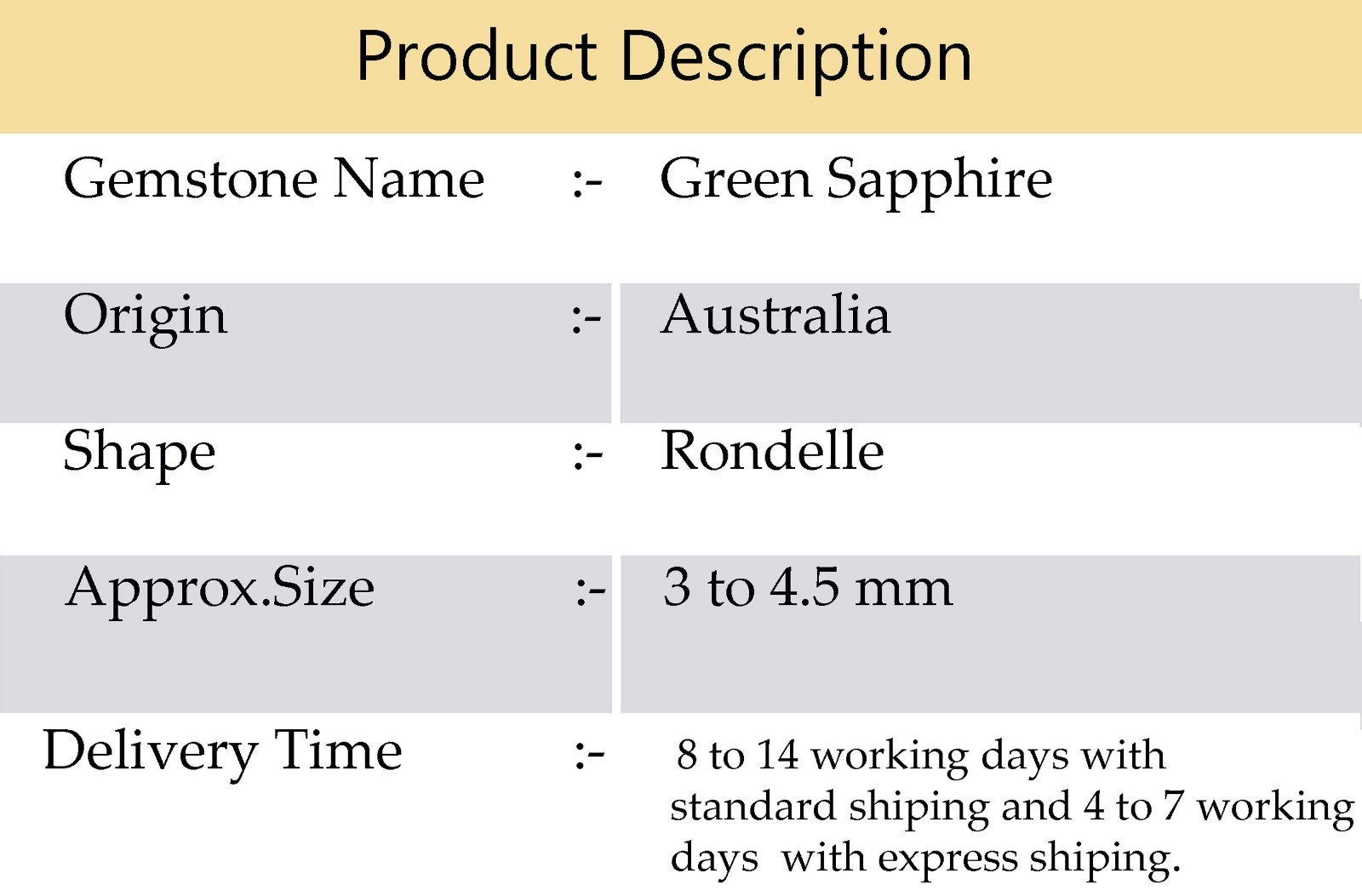 Australia Green Sapphire Faceted Rondelle 3-4.5mm Gemstone Beads 17″ Necklace