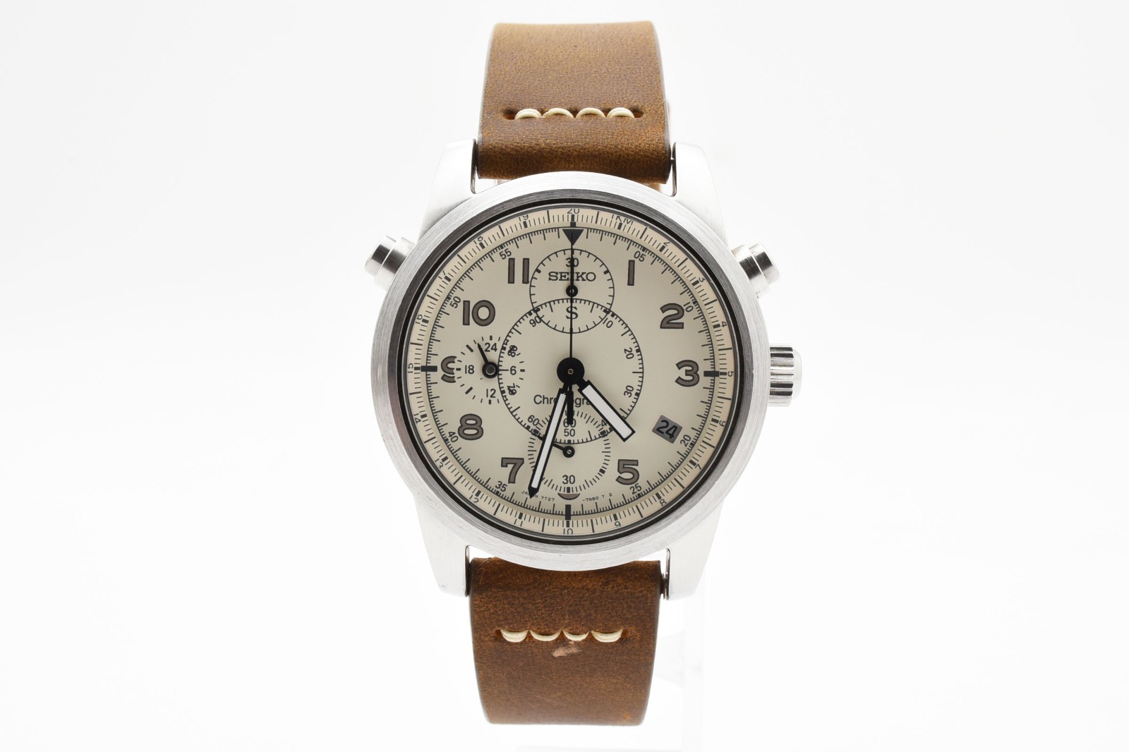[MINT] SEIKO SUS Chronograph 7T27-7A40 Military Quartz Men’s Watch From JAPAN