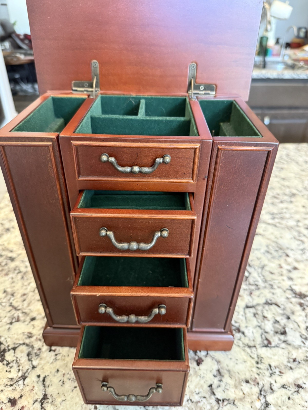 Bombay Company Jewelry Box Chest with Swing Out Necklace Compartments 1997