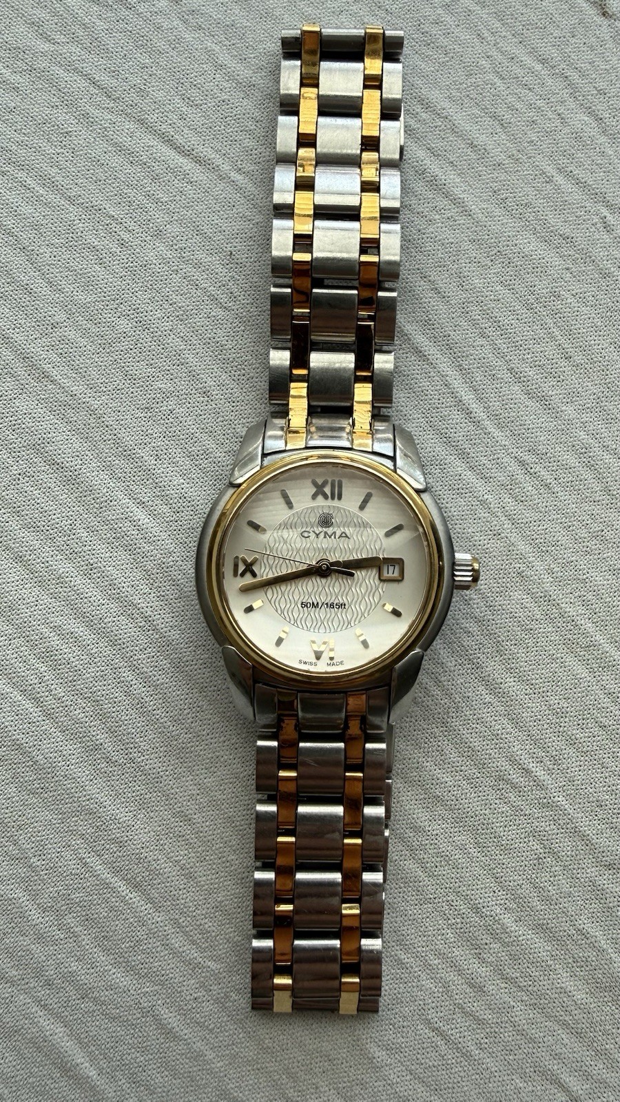Cyma Le Locle 50m 28mm Swiss Quartz Watch 5.75”