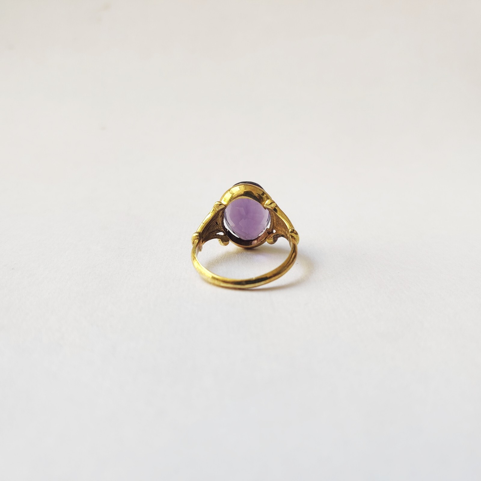 925 Starling Silver Created Amethyst Ring Size 7 Handmade Art And Deco Victorian