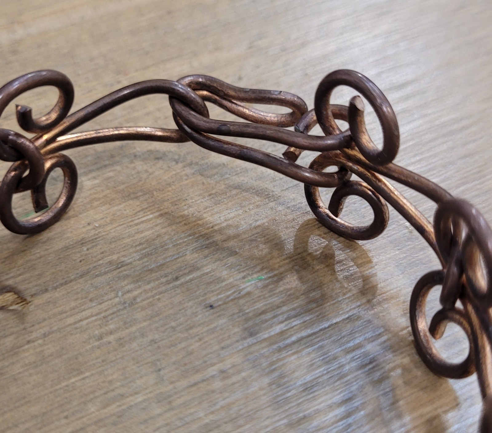 Spiral Bracelet Copper Alloy Metal Swirl