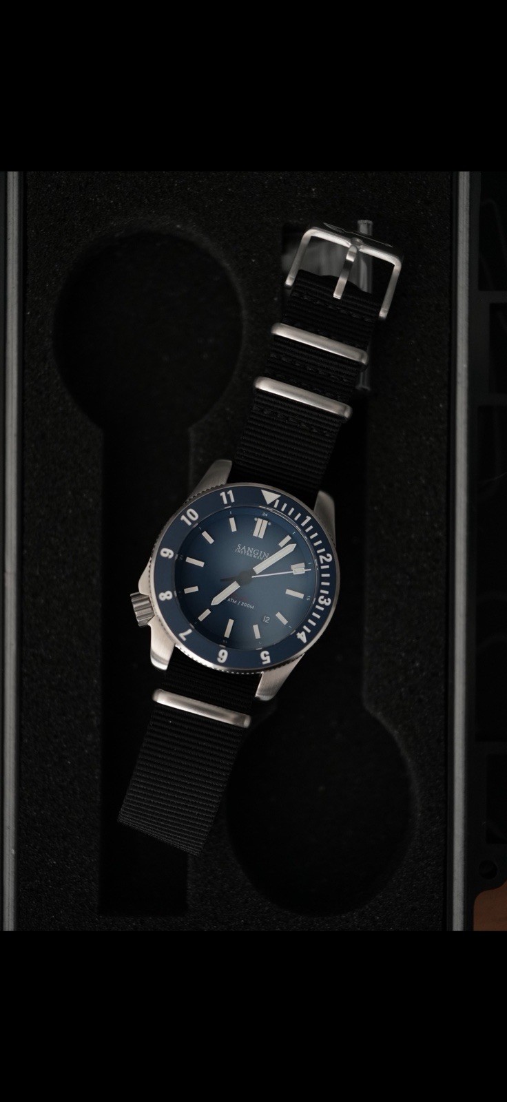 Sangin Instruments Atlas LEO Special Edition Blue Automatic Watch