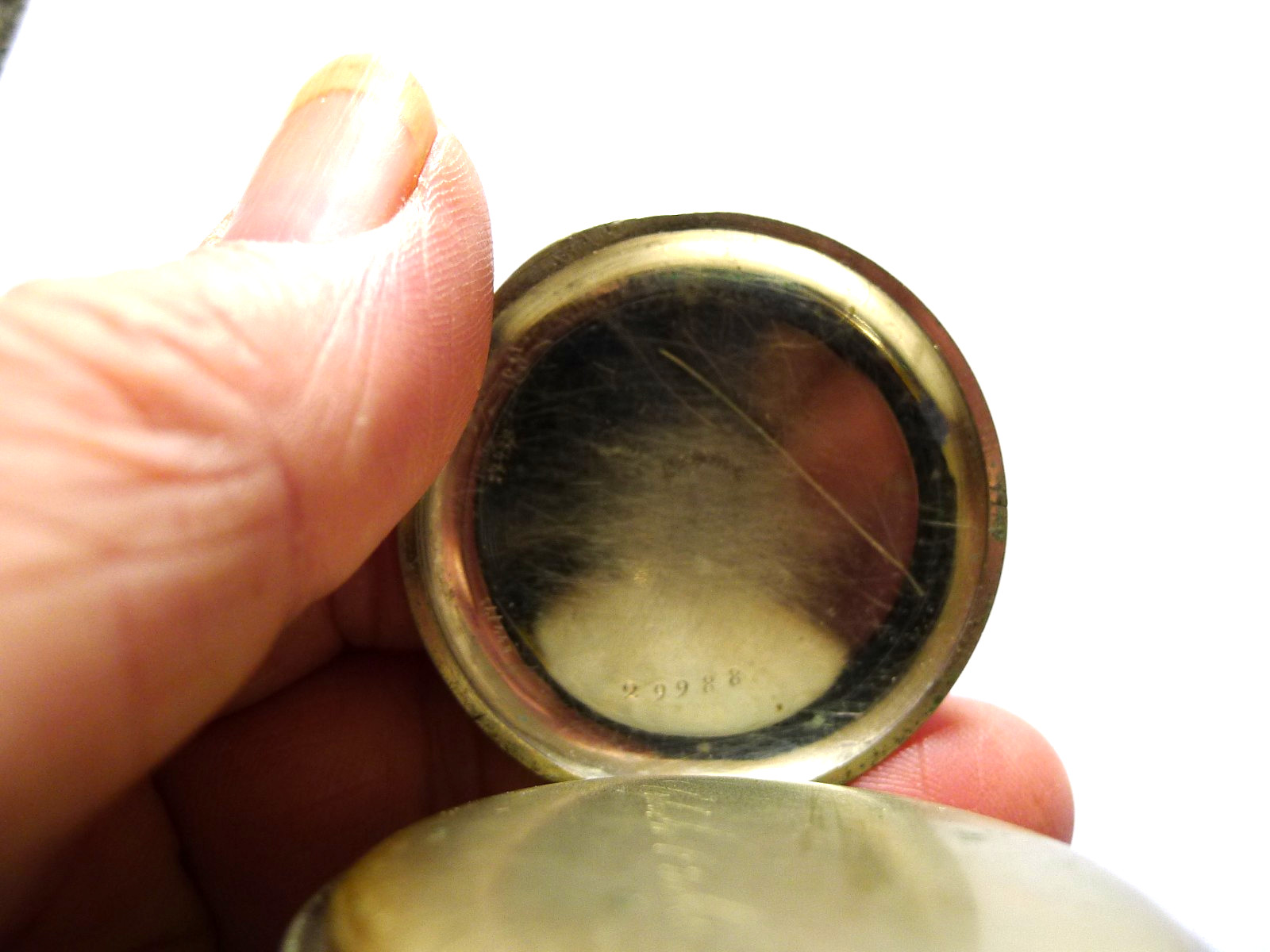 Armida C1900 Nickel White Dialed 48mm Pin Set Pocket Watch. Working. GC