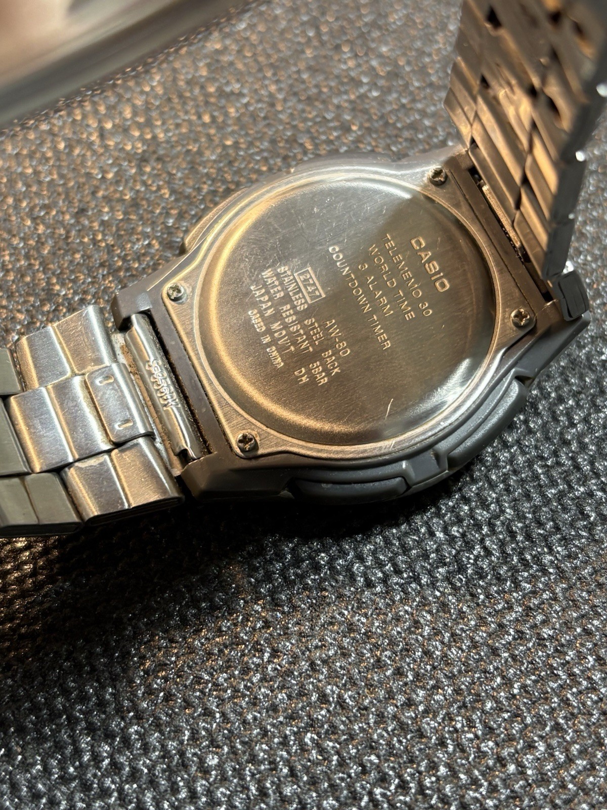 Casio Illuminator 2747 AW-80 World Time Telememo 30 Ana-Digi Watch Runs,#2