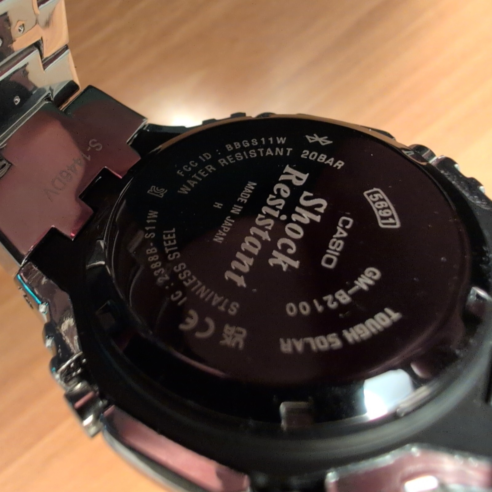 Casio G-Shock GM-B2100 Analog Digital Tough Solar SS Bracelet 200M