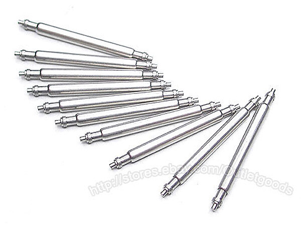10 Pcs Heavy Duty 2mm Stainless Steel Spring Bar Pin for Chronograph Diver watch