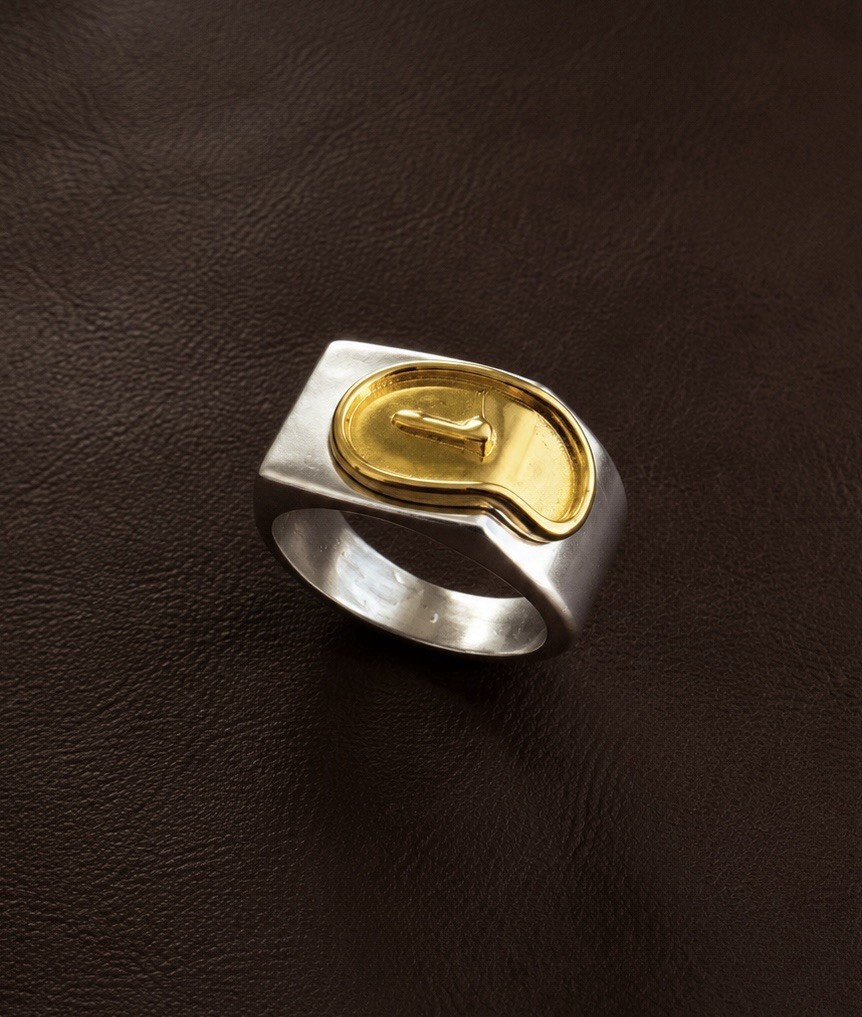 Museum Salvador Dali Sz 8 Melting Clock Ring Gold Surreal Silver Statement Boho