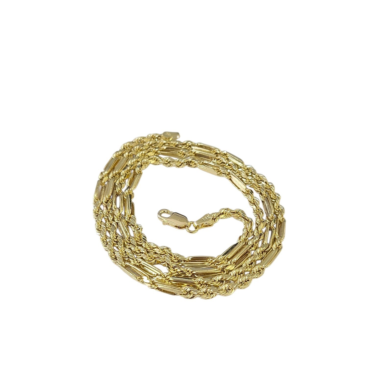 Real 14k Yellow Gold Milano Rope Chain Necklace 18″-26″ in 3mm Men Women