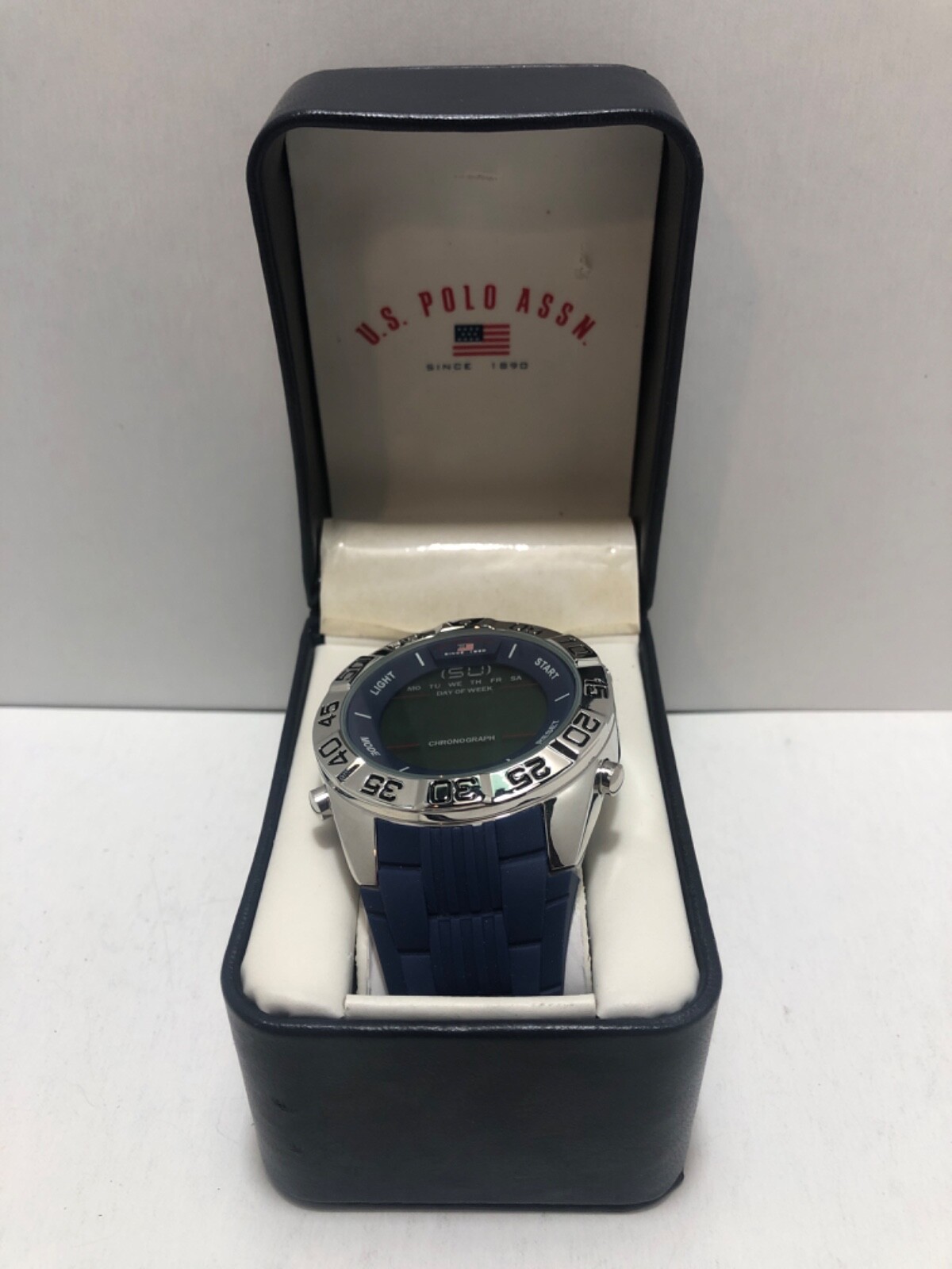 U.S. Polo Assn. Men’s Digital watch with blue strap New