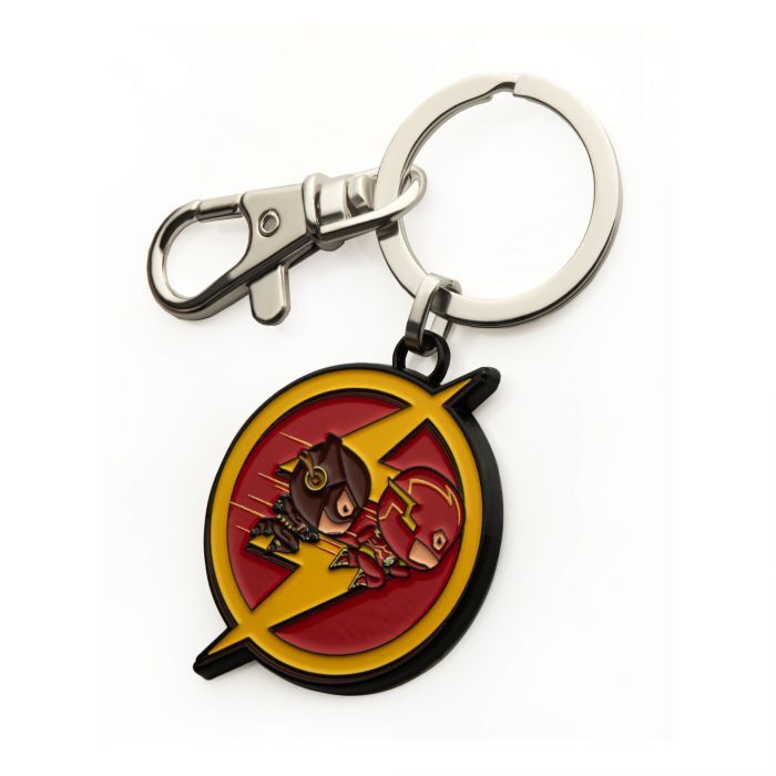DC Comics The 2 Flashes Chibi Keychain, Official The Flash Movie – 3.6cm x 4.2cm