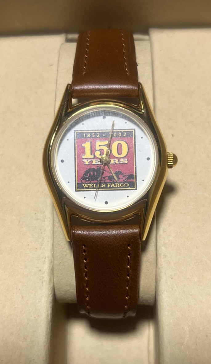 Wells Fargo 150 year Sweda Quartz Wristwatch New Leather