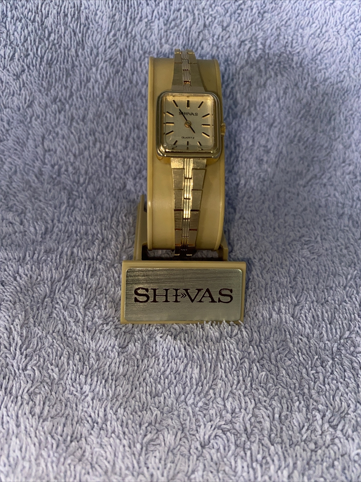 Shivas Quartz Battery classic Gold Colour Wrist Watch Metal Chain Strap 16-17cm