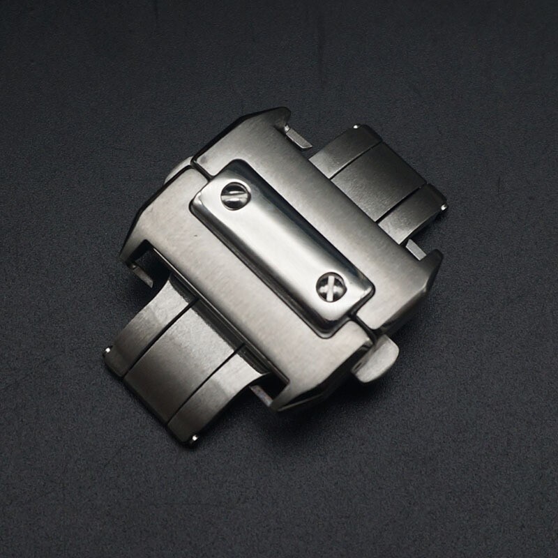 Stainless Steel Butterfly Buckle Watch Accessories 18mm 21mm for Cartier Santos