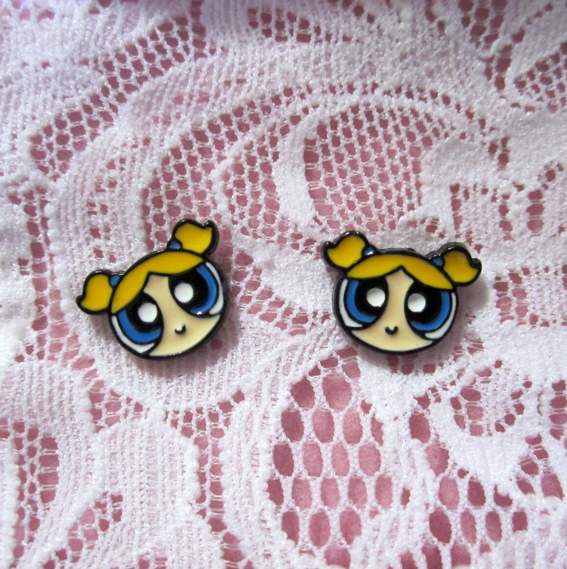 Bubbles Earrings Powerpuff ~ Hypoallergenic