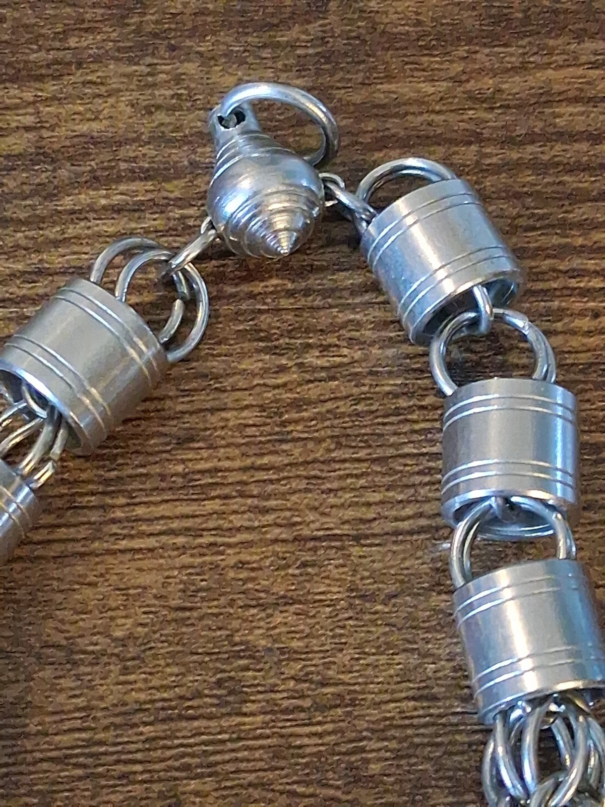 !!! Heavy Metal Necklace Solid Design Unique & Cool Silver Color 173 Grams !!!!