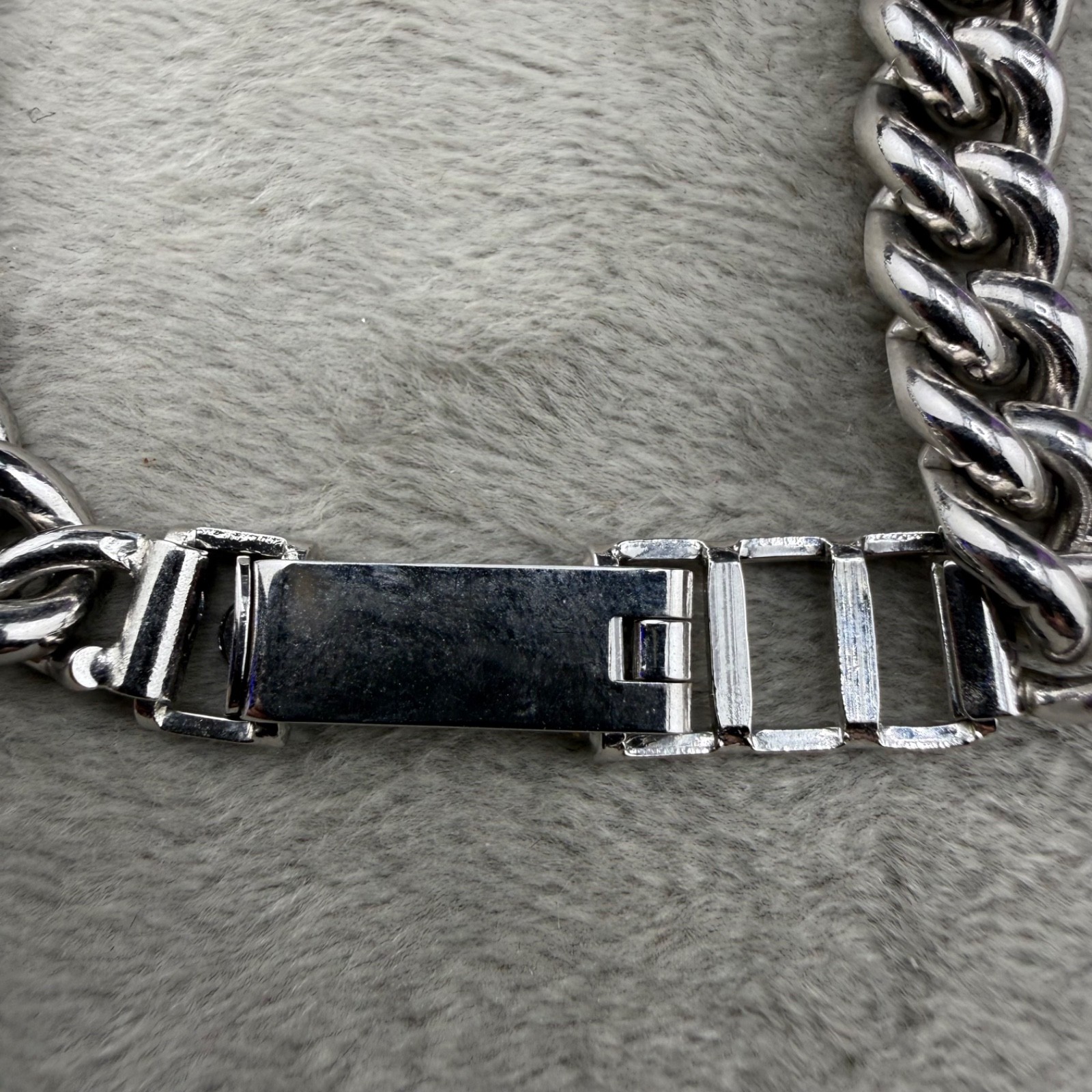 Vintage ID Bracelet Silver Tone Adjustable Not Engraved 8.5”