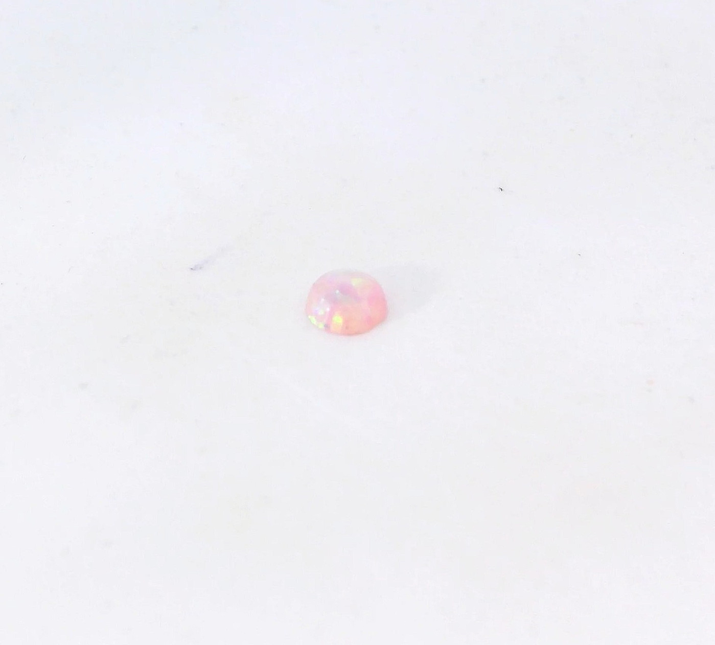 0.11ct Loose Lab Created Round Cut Pink Triplet Opal 4 x 4 mm