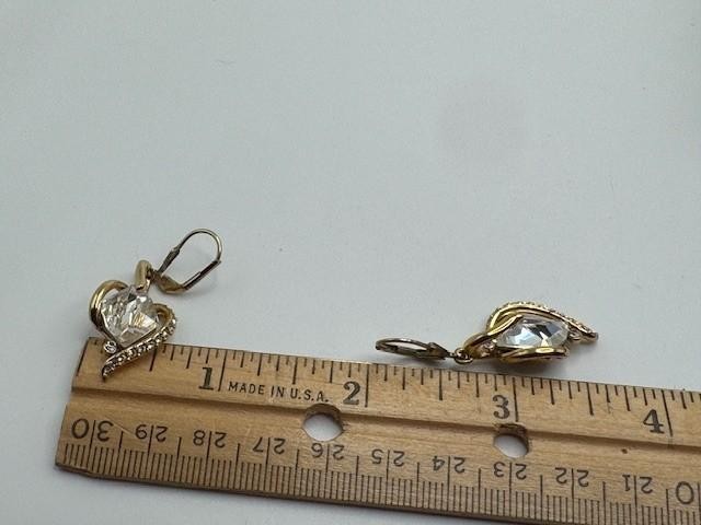 AGI Ladies Sterling Silver 925 Clear CZ Dangle Drop Earrings