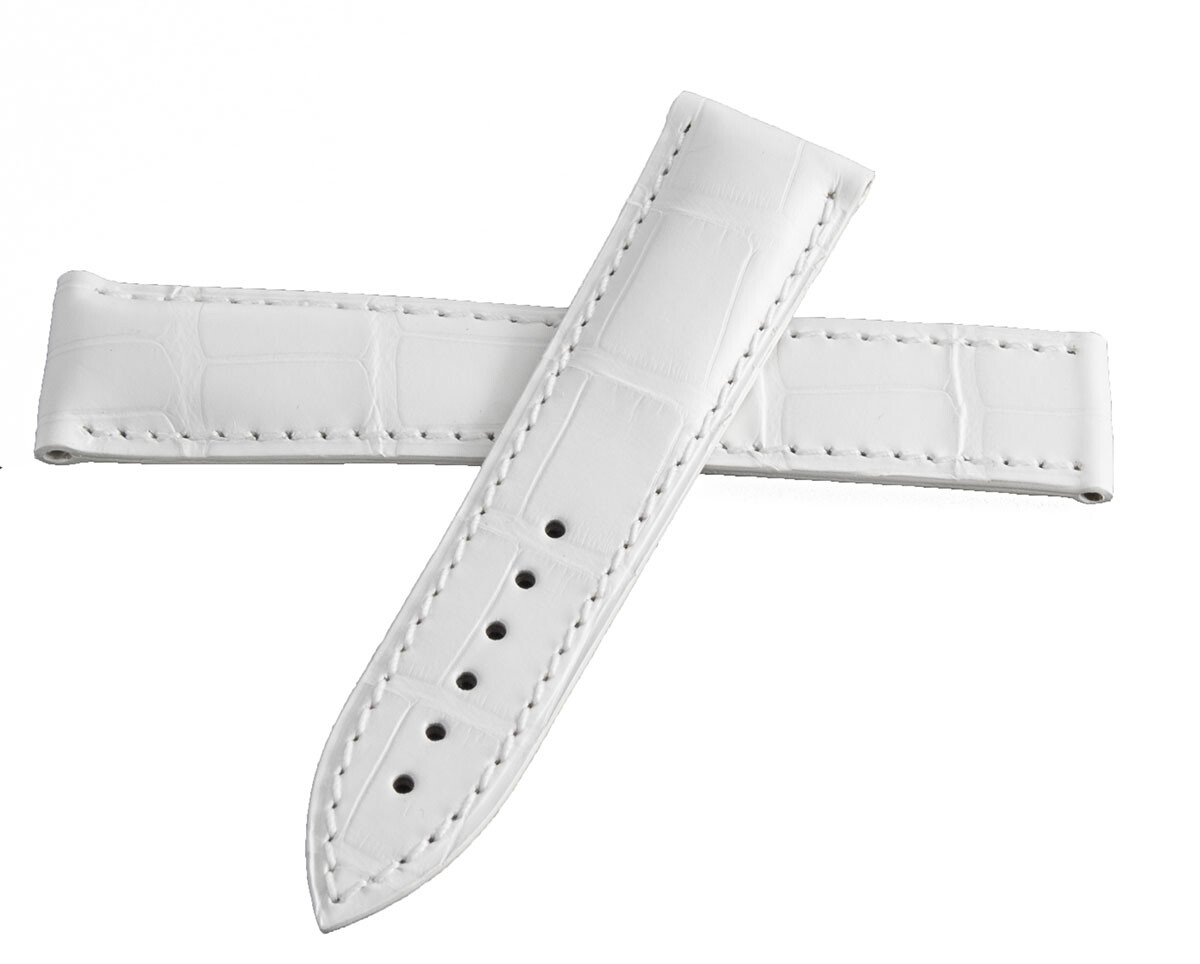 Omega Seamaster White Alligator Women’s Strap Band 18mm x 16mm 98000112