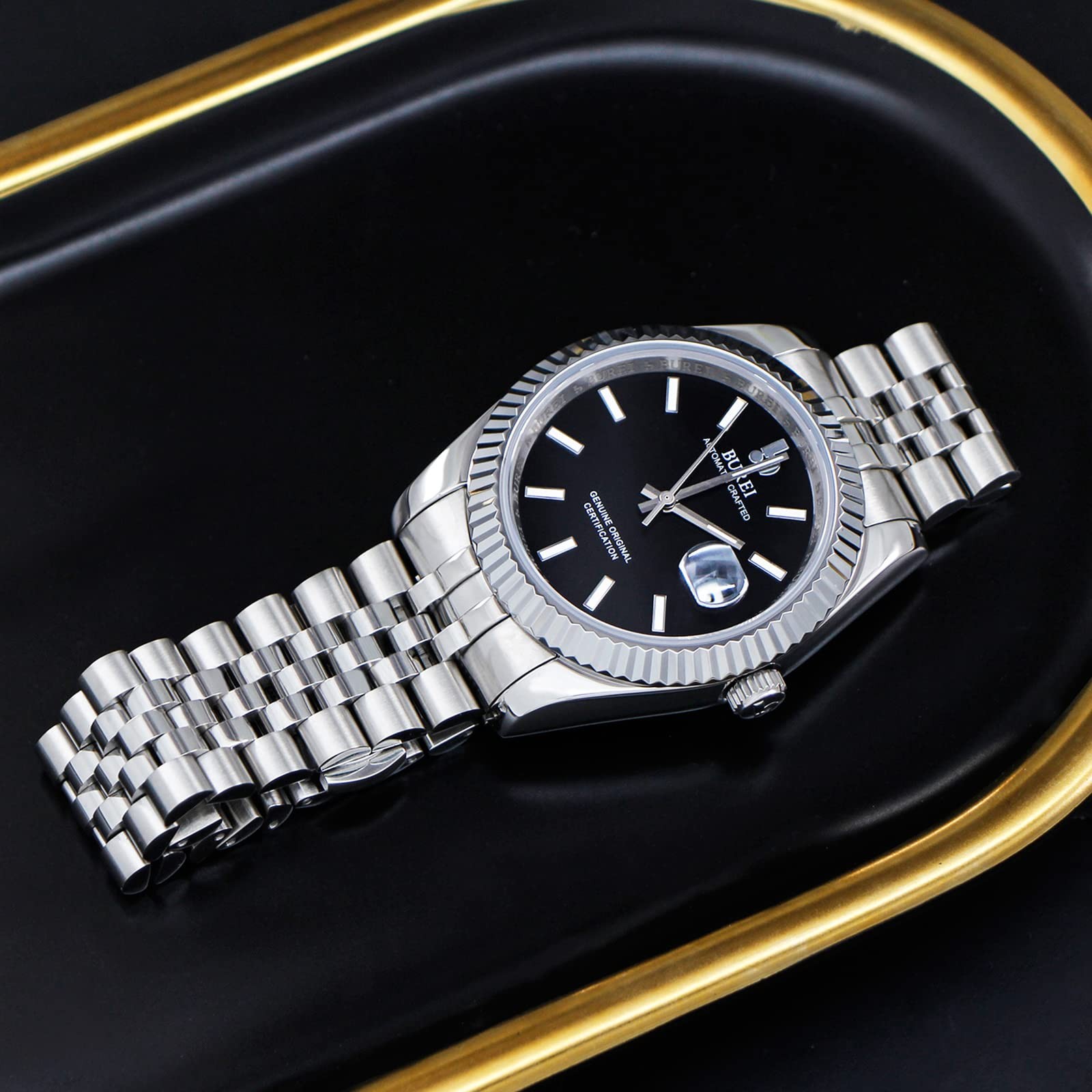 Men’s Classic Luxury Watch Stainless Steel Waterproof Machine Watch Fashion D…