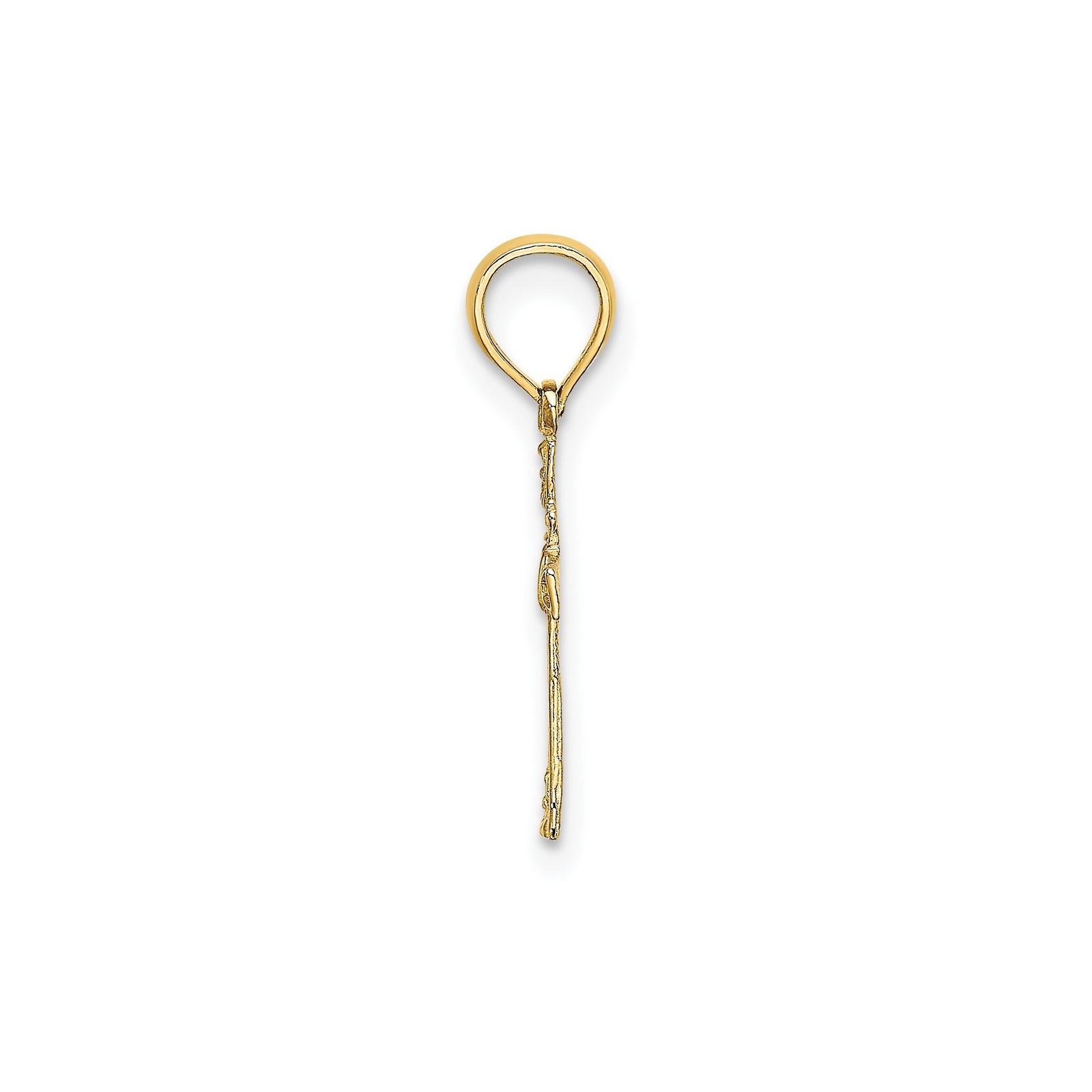 10k Yellow Gold Vintage Cross Pendant Necklace for Men Women Religious Charm