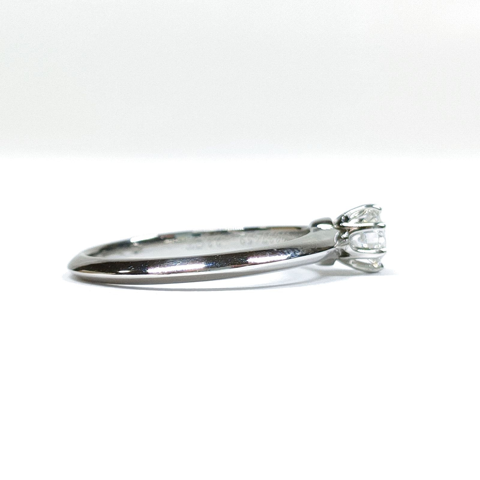 Tiffany and Co. Ring Solitaire Natural Diamond 0.23ct Platinum 2333464