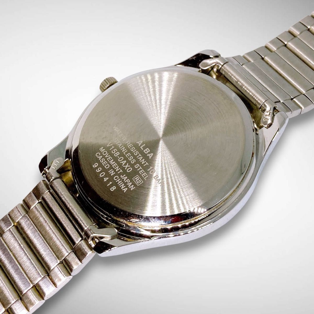 Working SEIKO Alba Solar Watch Day Date Three Hands Water Resistant Quartz SEIKO