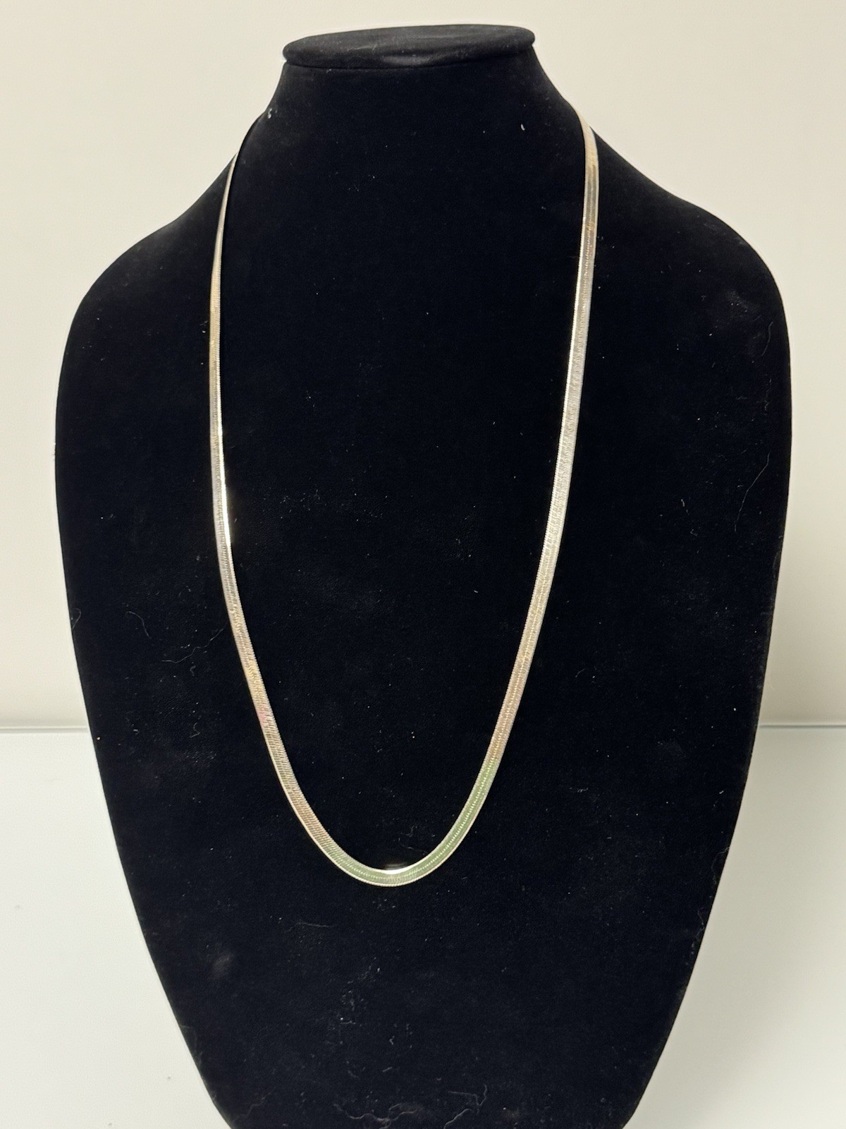30 Inch Italian Omega Sterling Silver Chain approximately 6mm wide wt. is 20 gm