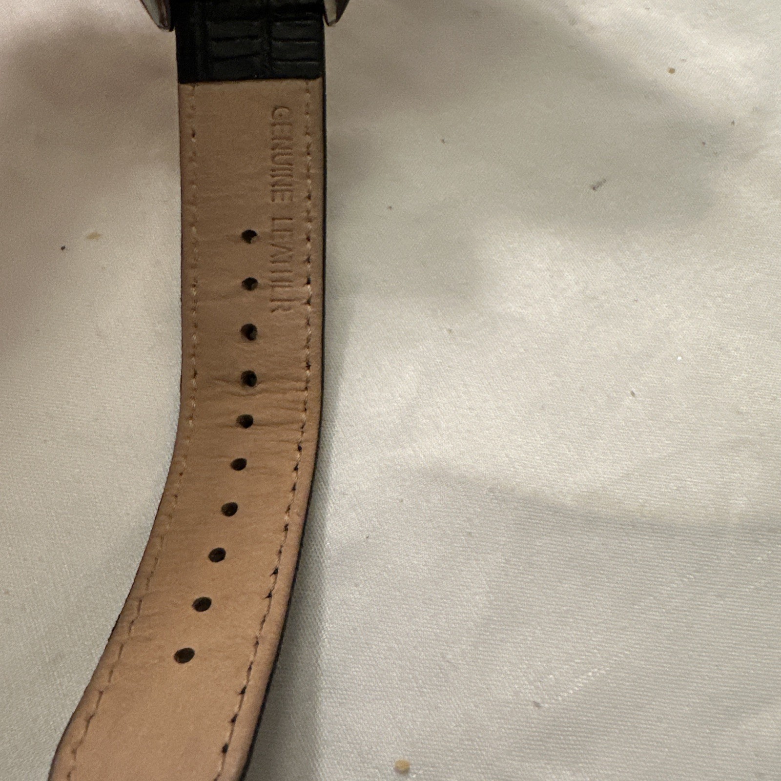 Vtg Joan Rivers Watch V377 Classics Black Leather Band New Battery Square Face