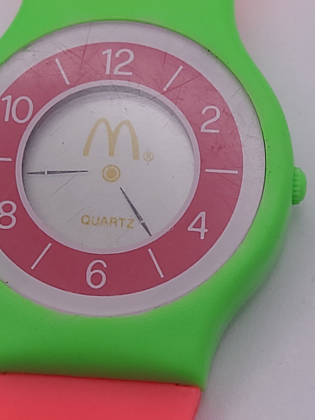 McDonald’s Neon Color DIGITAL HANDS Watch 1989 VINTAGE WORKING NEW BATTERY