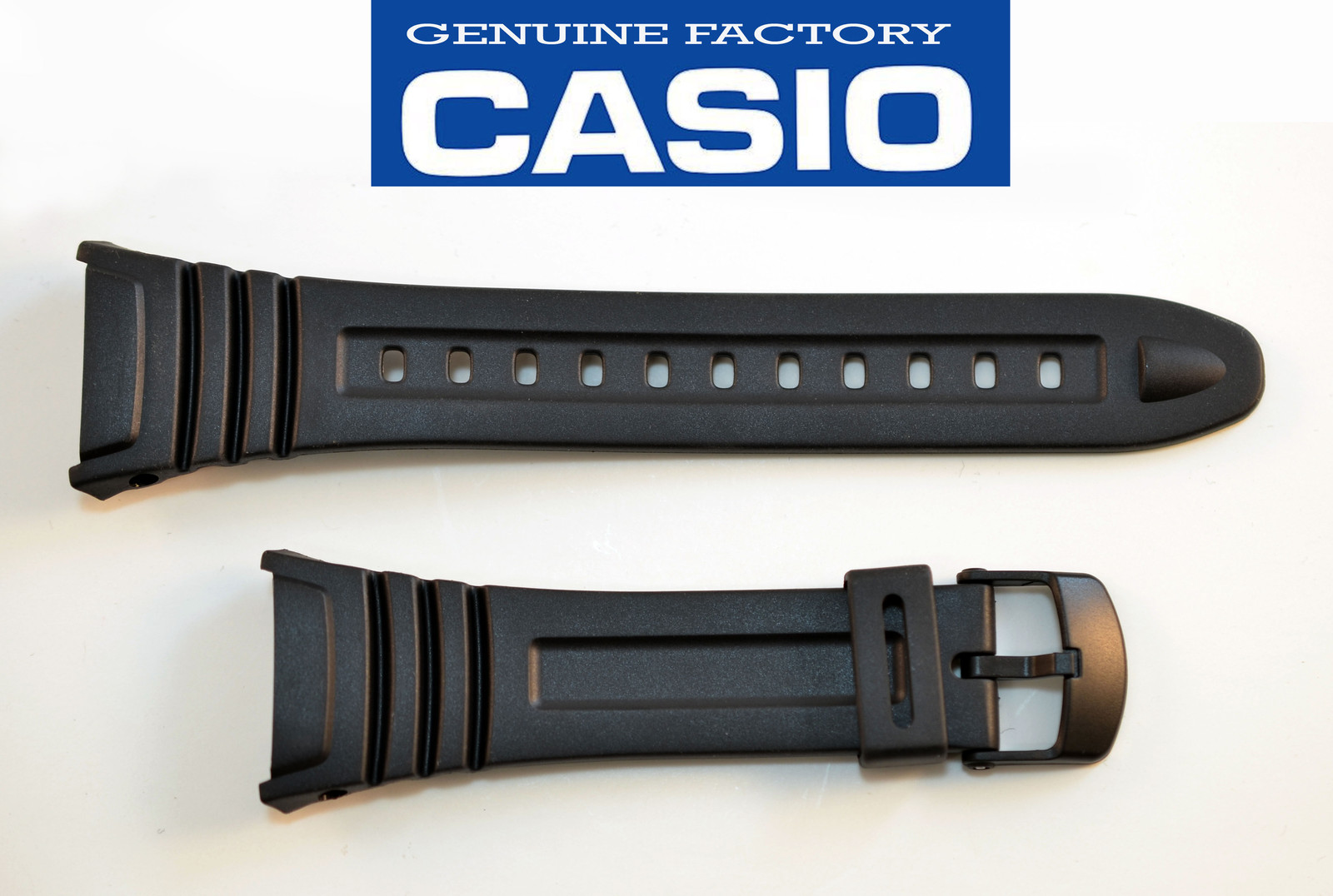Genuine Casio Watch Band Strap Black Rubber ILLUMINATOR W-96H-1BV W-96-2AVH