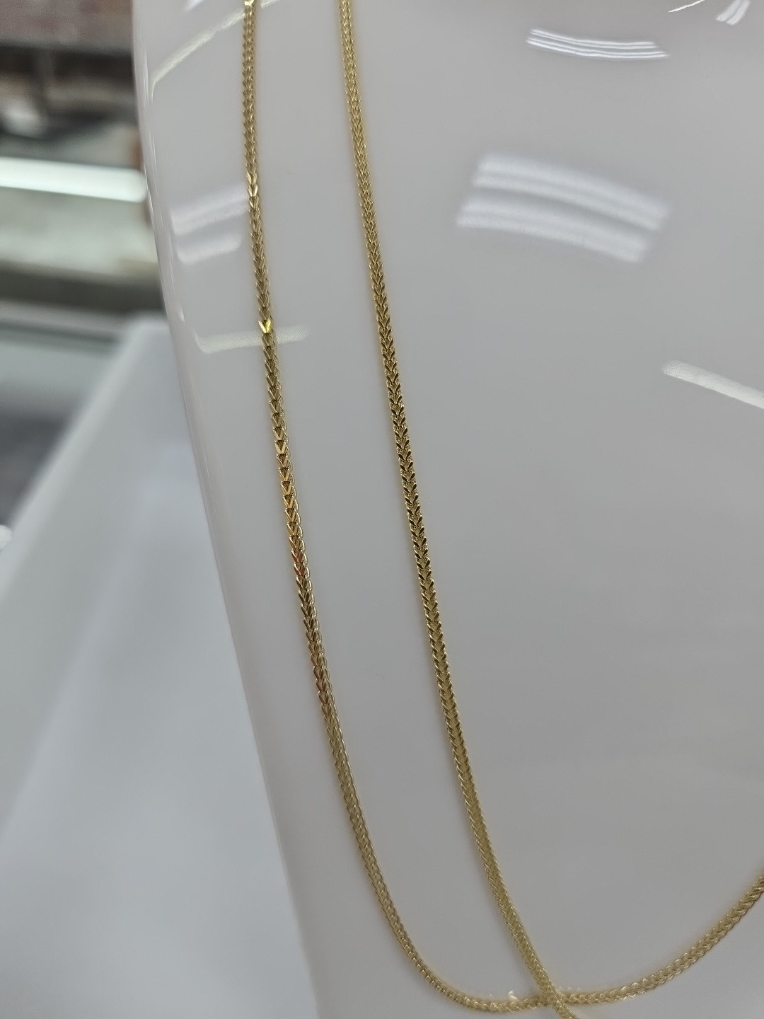 10KT Franco Necklace Yellow Gold with Lobster lock 1.5mm ultra shine, Brand New