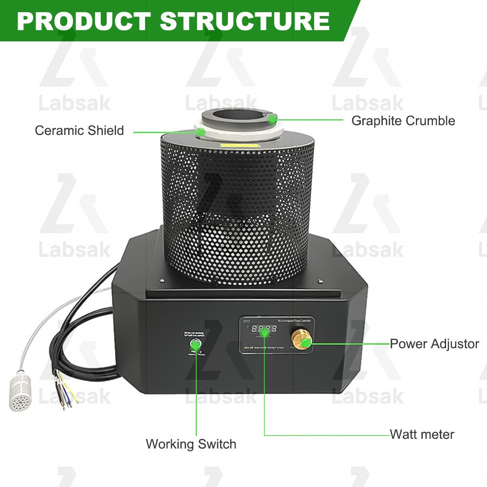 Metal Induction Smelting Furnace Melting Gold Silver Copper Smelter Machine