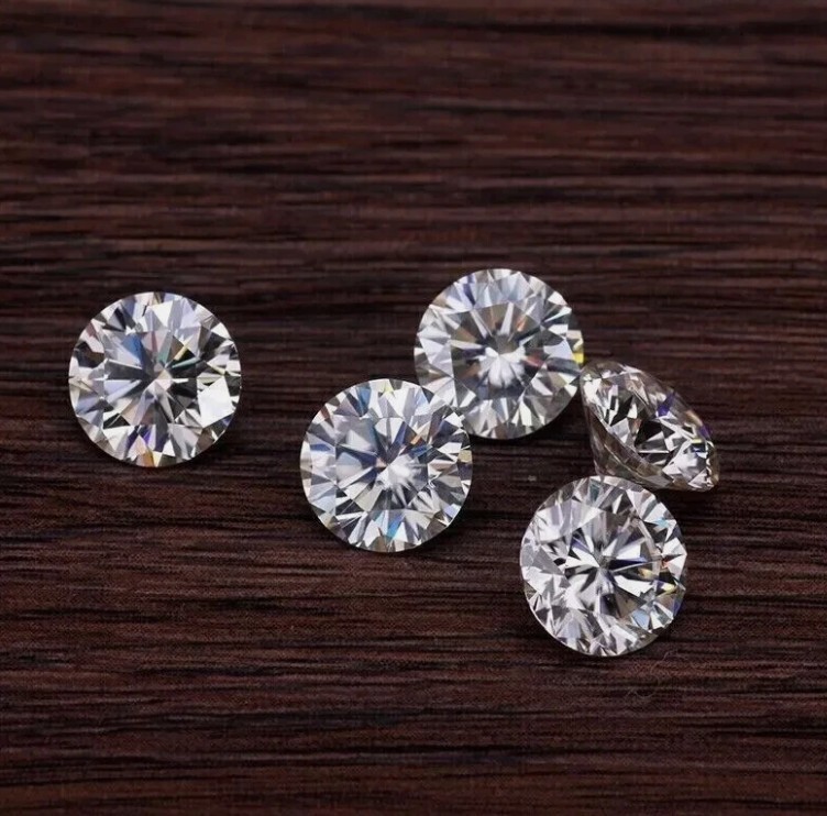 IF Clarity Loose CVD Diamond 0.20 Ct Lab Grown 2.10 mm Round 5 Pcs Lot Certified