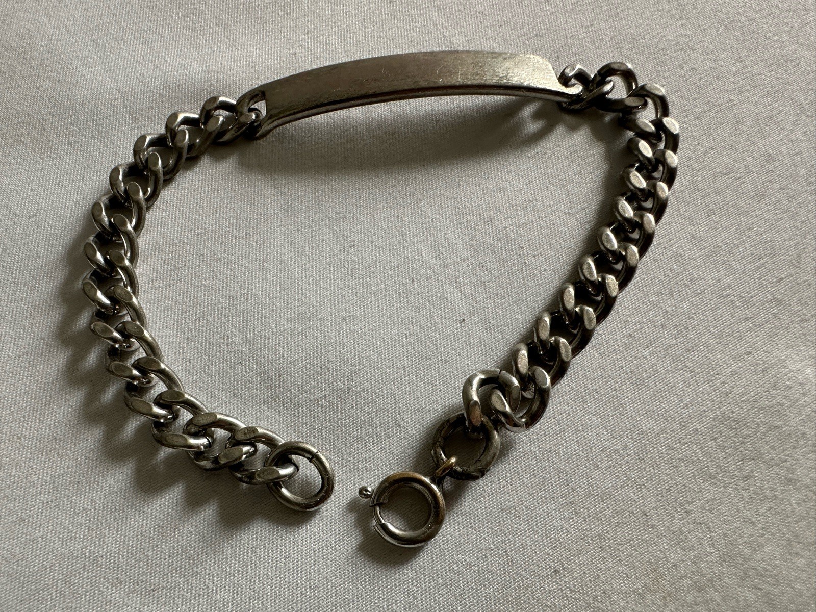 Vintage ELCO Sterling Silver 925 ID Bracelet Signed 7.75″