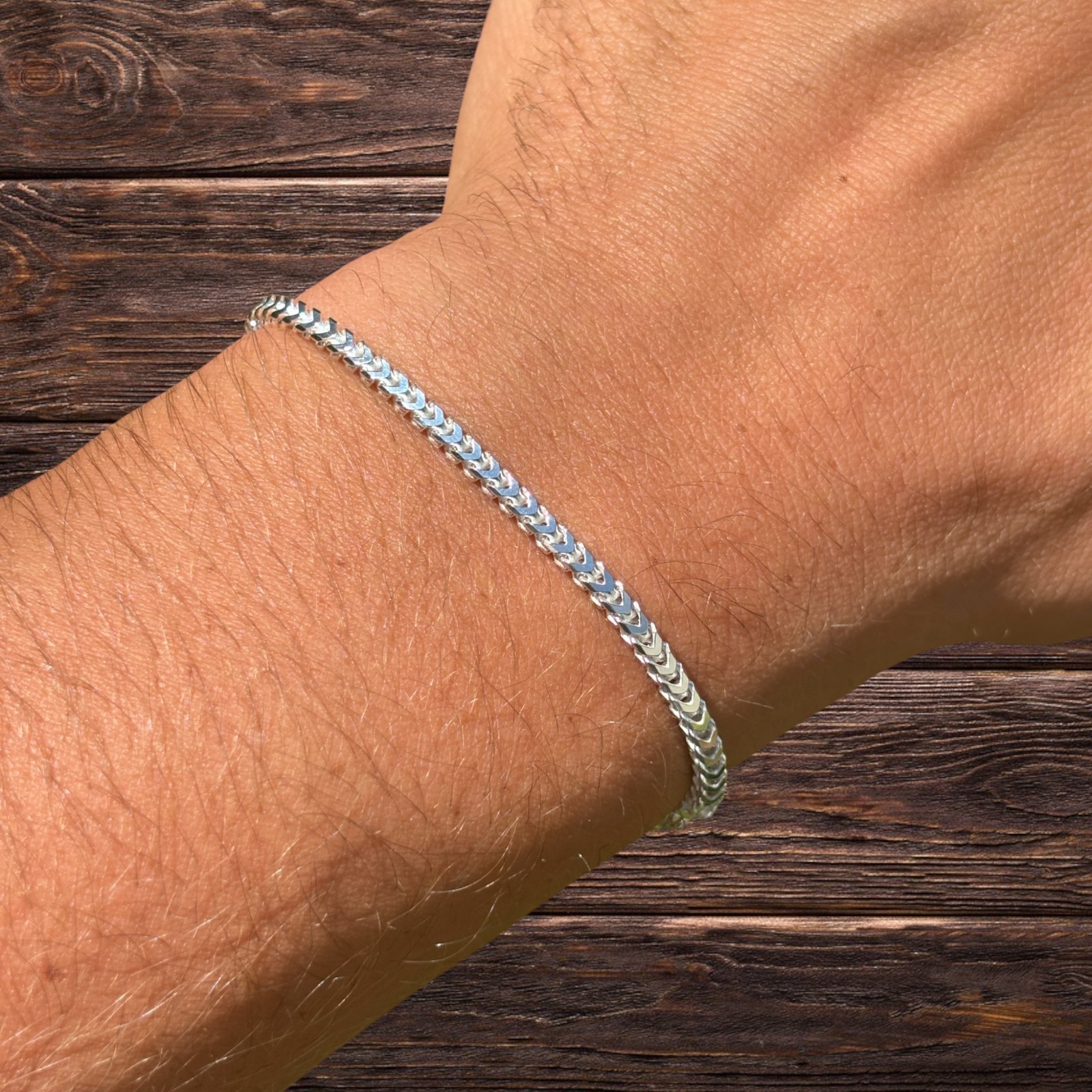 2.5mm Franco Link Bracelet – Real Solid 925 Sterling Silver Or 14k Gold Vermeil