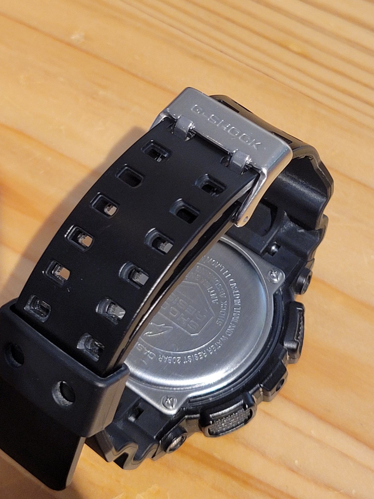 EXCELLENT! ​CASIO G-SHOCK GA-100CF Camo Dial Black – NEW BATTERY, HANDS ALIGNED