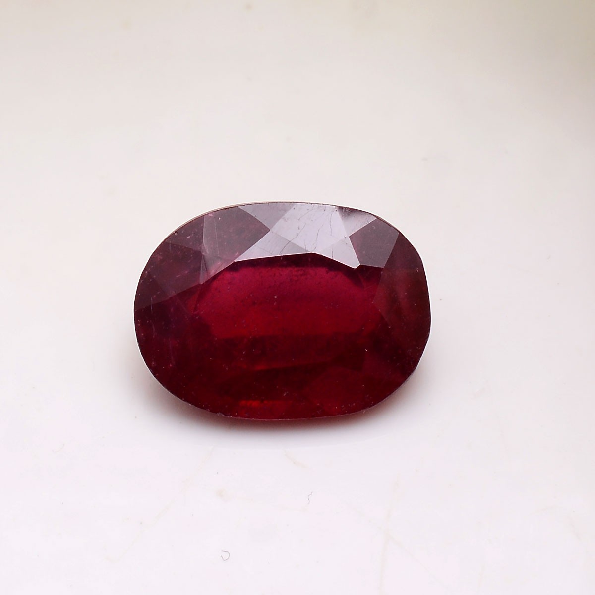 3.10 Cts Natural Mozambique Ruby 10.50mmx7.90mm Oval Cut Sparkling Red Gemstone