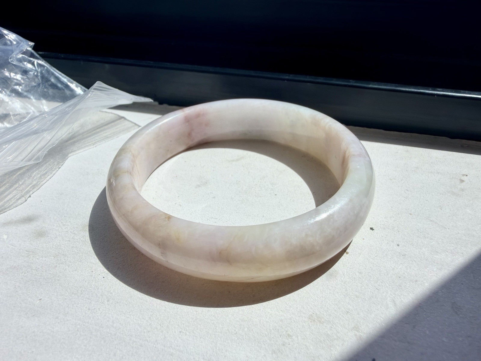 Burma Jadeite Bangle 59m pinky red Type A Burmese Jade Fully Translucent