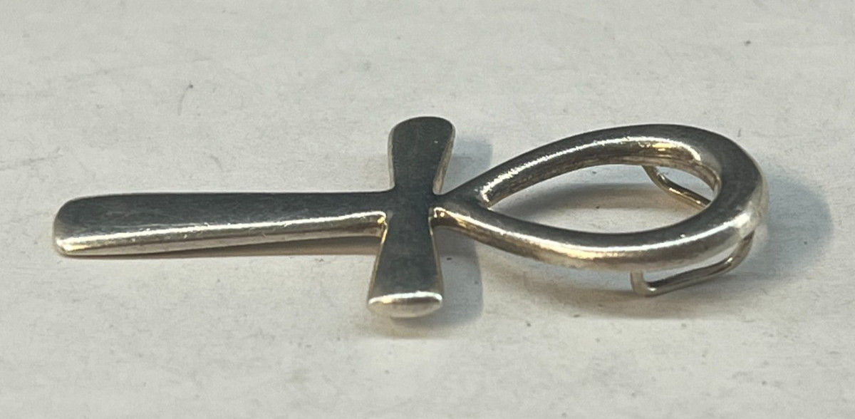 Peter Stone Company Limited Sterling Silver Egyptian Ankh Pendant 1.75″ PSCL
