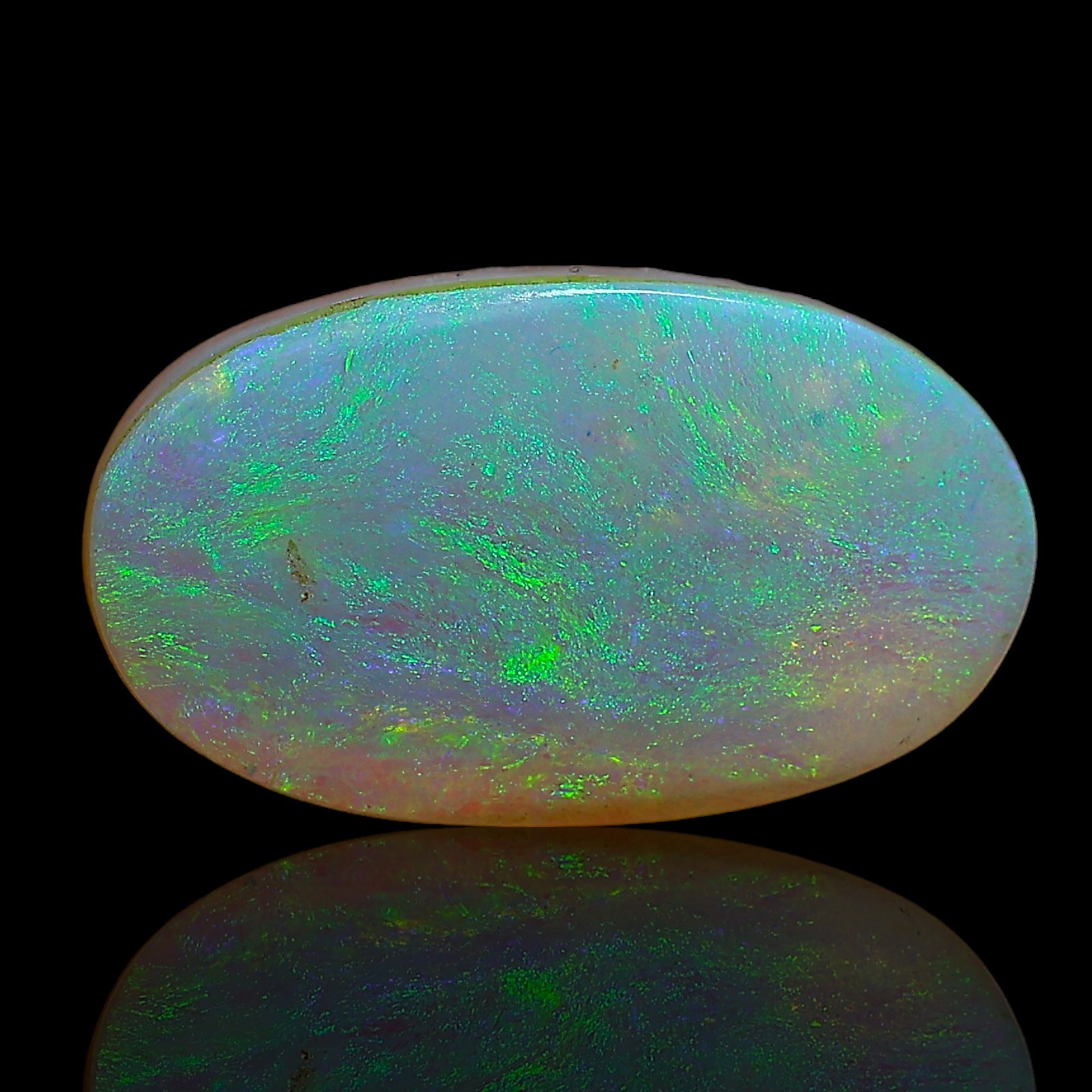 9.05 Cts Lab-Created Oval Doublet Opal Spiritual Cabochon Gemstone 17x10x6 mm