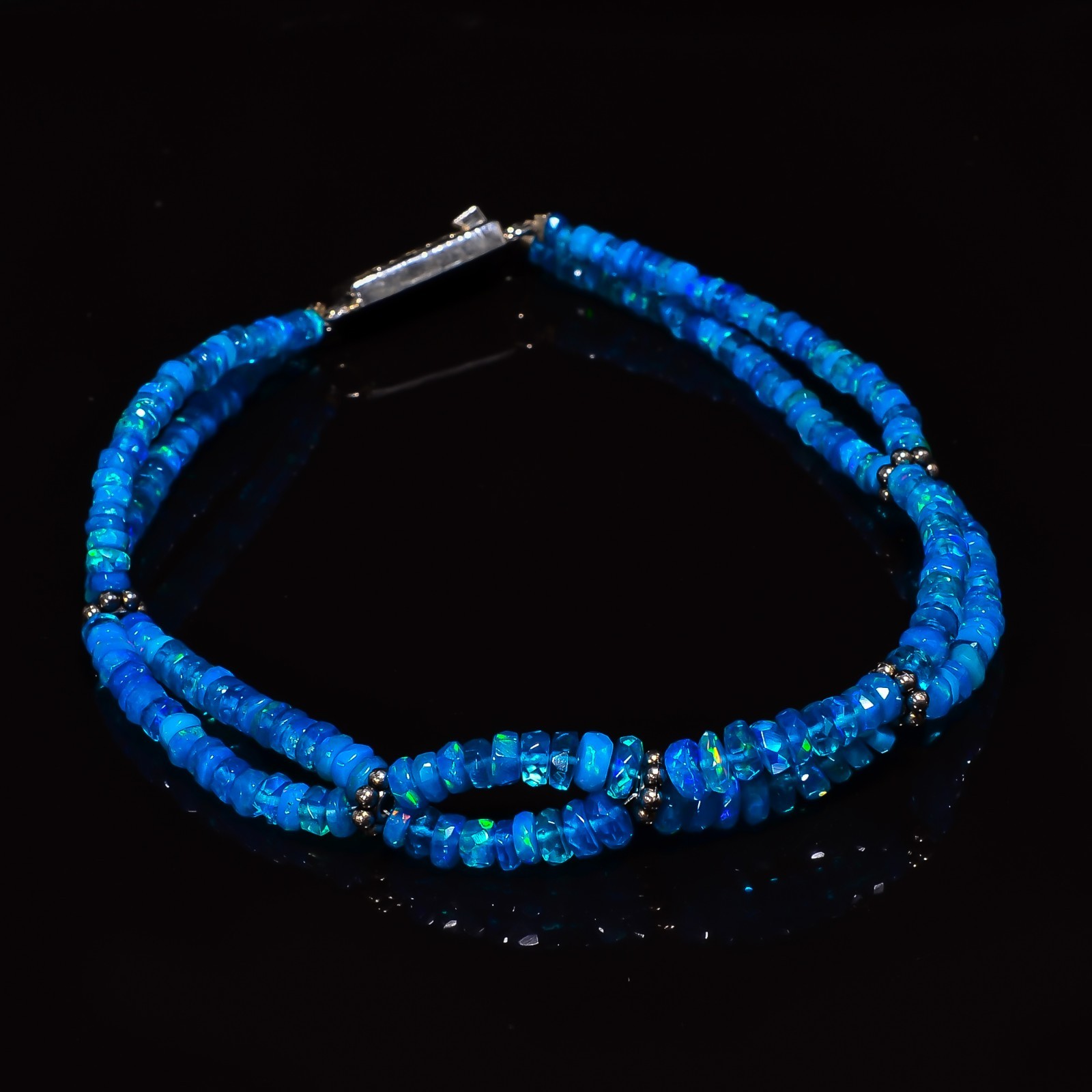 Opal Bracelet 46 Ct.-9″-4X4 5X5 mm