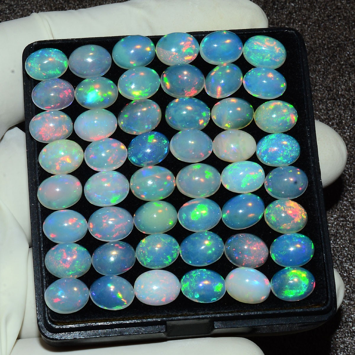Set 10 Pcs Natural Opal Ethiopian Hi-Grade 9mmx7mm Flashy Colors Loose Gemstones