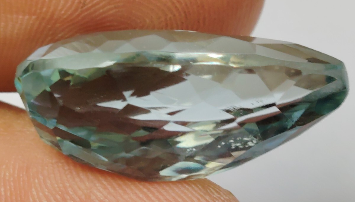 AAA+ Large Aquamarine Crystal 21.25 Ct. Pear Cut Loose Gemstone Gift for Women